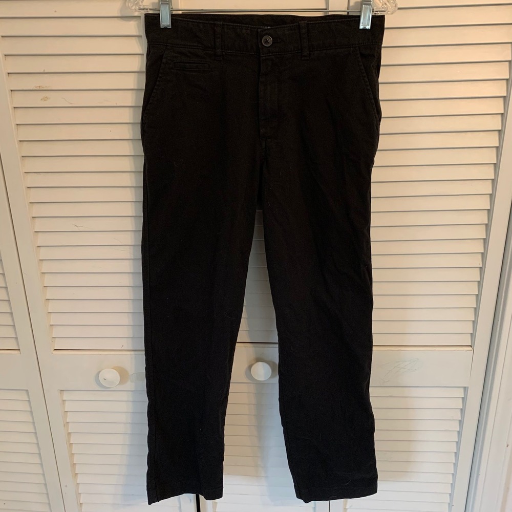 Crewcuts Relaxed Fit Black Chino Pants Kids Boys 14 Cotton School Uniform